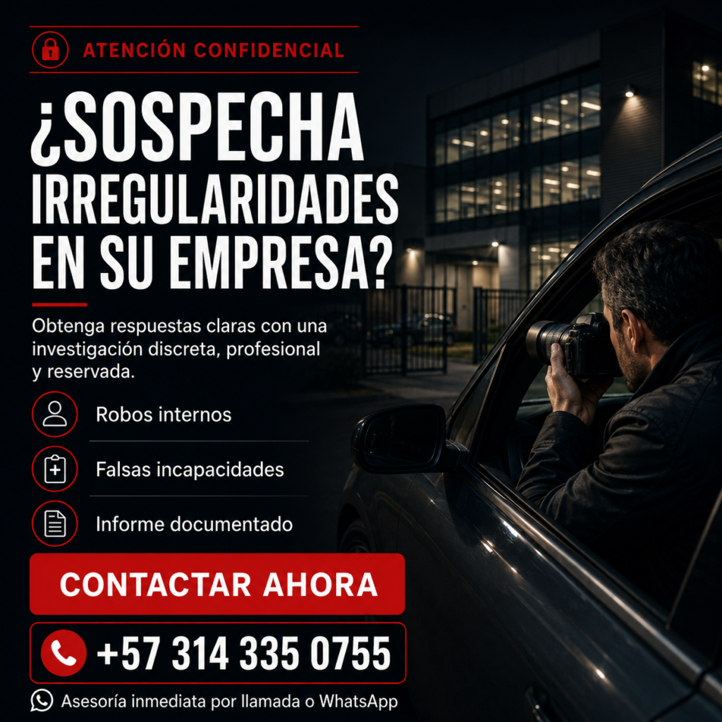 contacto de detectives privados para empresas en bogota colombia
