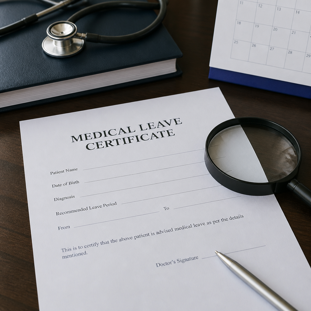 Verificación de una incapacidad médica laboral posiblemente irregular