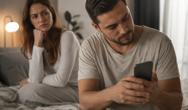 pareja se da cuenta que su pareja le es infiel y contrata un detective privado